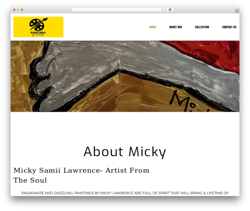 WordPress theme Arte - paintingsbymicky.com