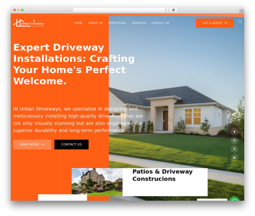 WordPress theme Constrax - urbandriveway.com