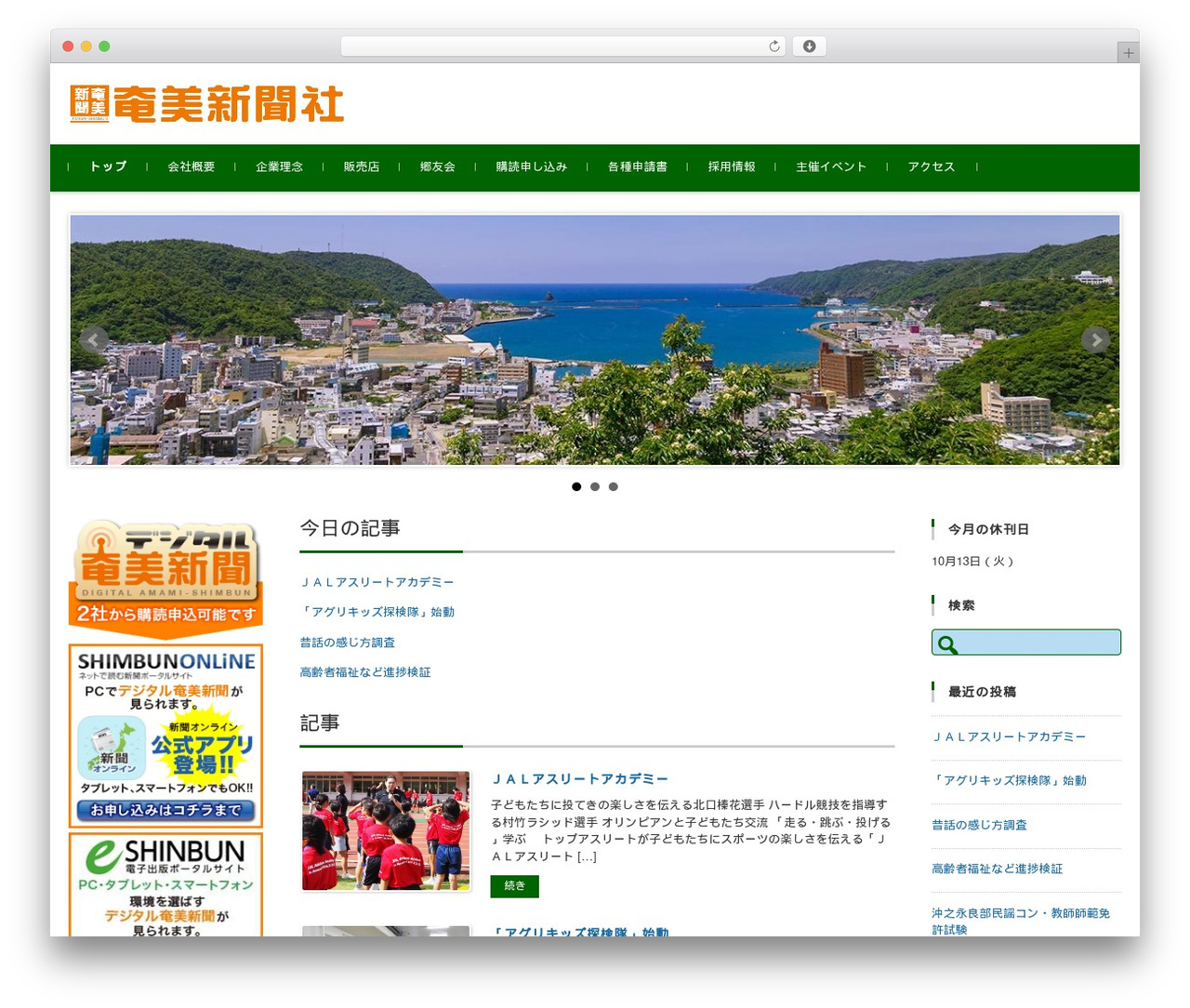 WordPress theme FSVBASIC - amamishimbun.co.jp