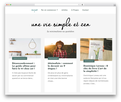 Yoku WordPress theme - une-vie-simple-et-zen.fr