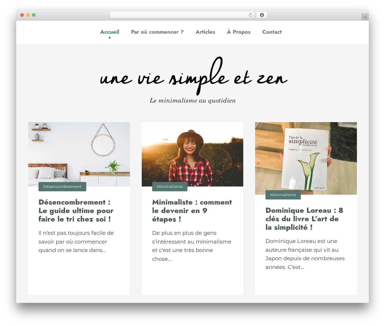 Yoku WordPress theme - une-vie-simple-et-zen.fr