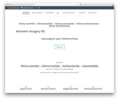 Divi theme WordPress - klimaster.hu