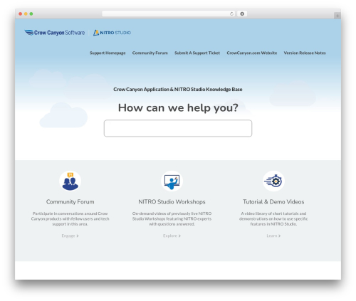 Flatbase WordPress theme - crowcanyon.help