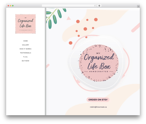 PWE WordPress theme - myorganizedlifebox.com