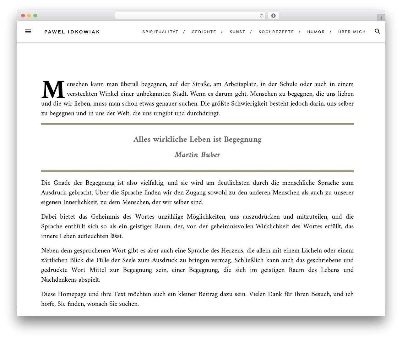 WordPress theme Blover - pawel-idkowiak.de