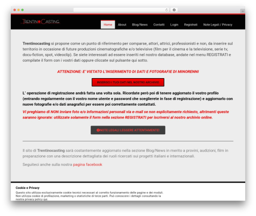 WordPress theme Casting - trentinocasting.com