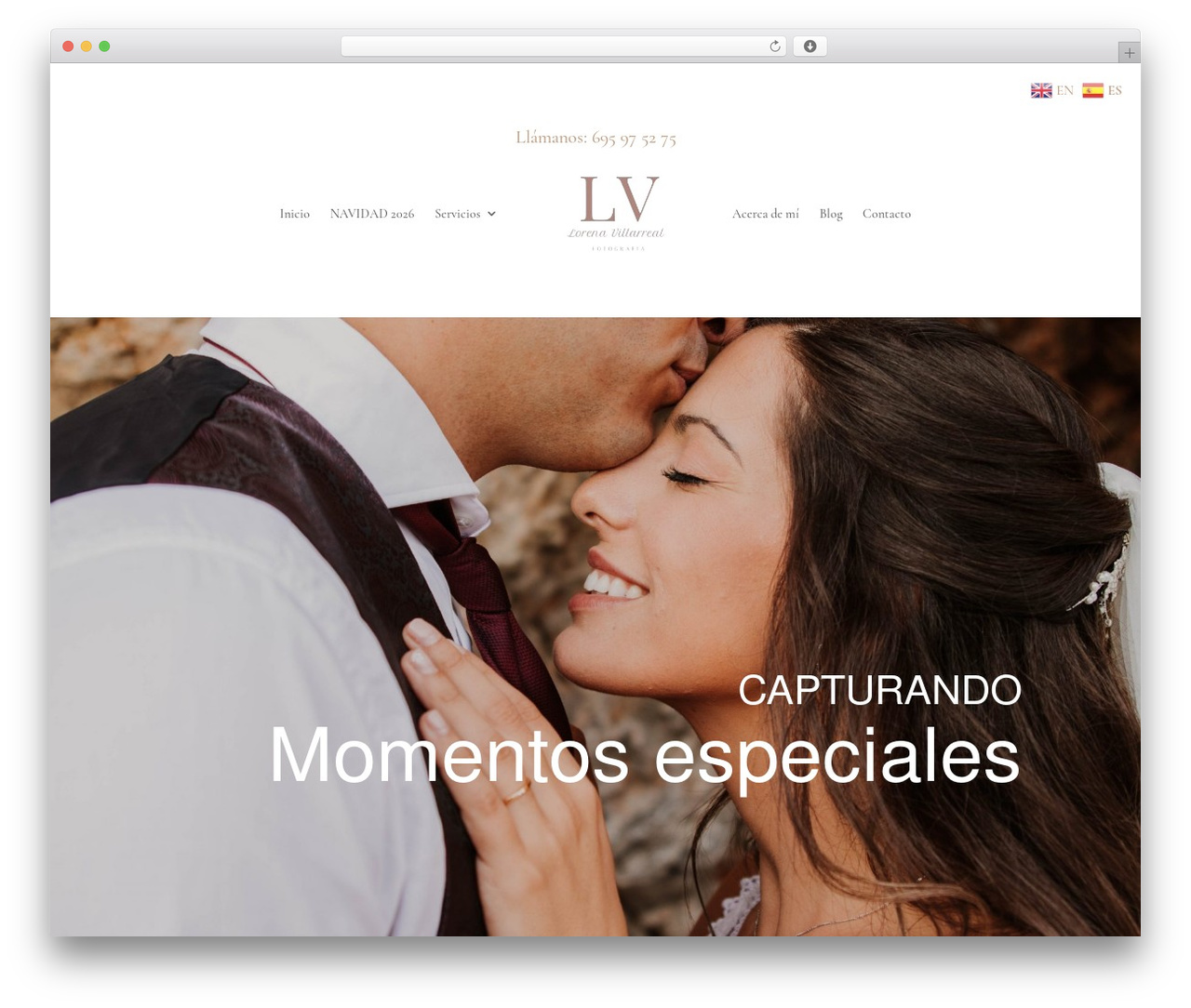 WordPress theme Divi - lorenavillarrealfotografia.com