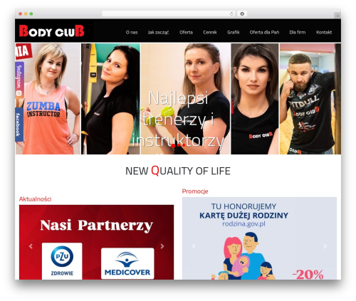 WordPress theme WP Bootstrap 4 - bodyclubmlawa.com