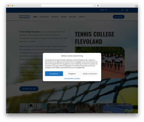 Elfsight weather cc WordPress plugin - tenniscollegeflevoland.nl