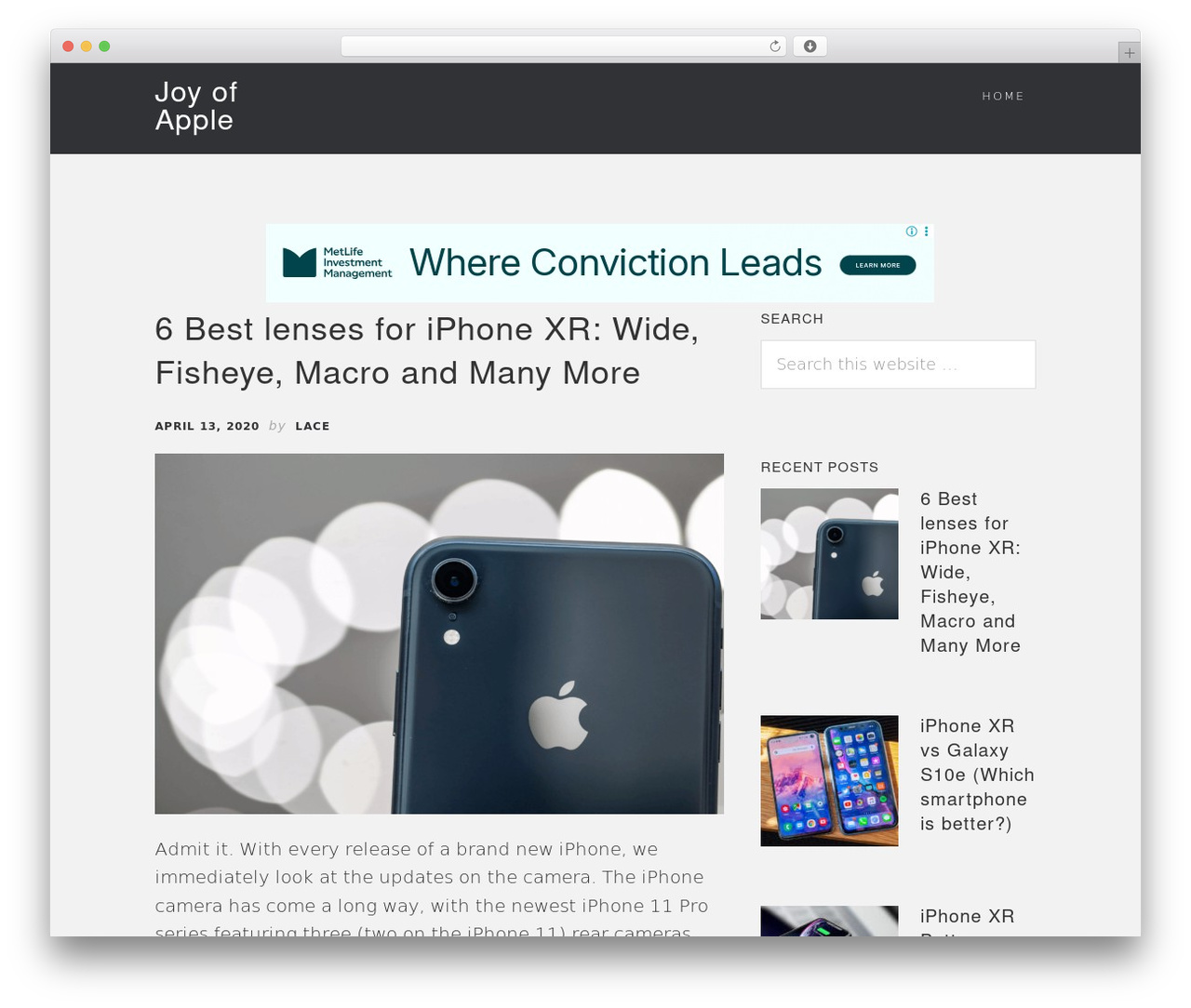 Epik Theme WordPress theme - joyofapple.com