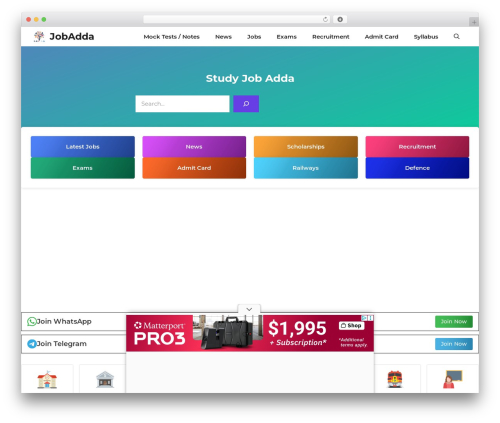 GeneratePress WordPress theme - studyjobadda.com
