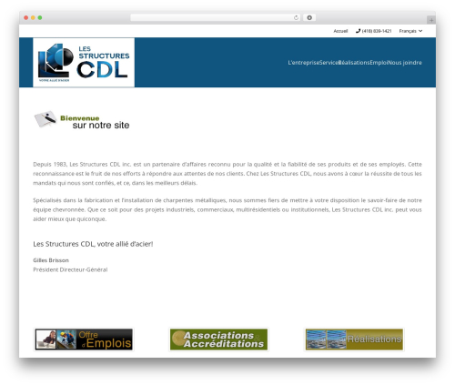 Impreza WordPress theme - structurescdl.com