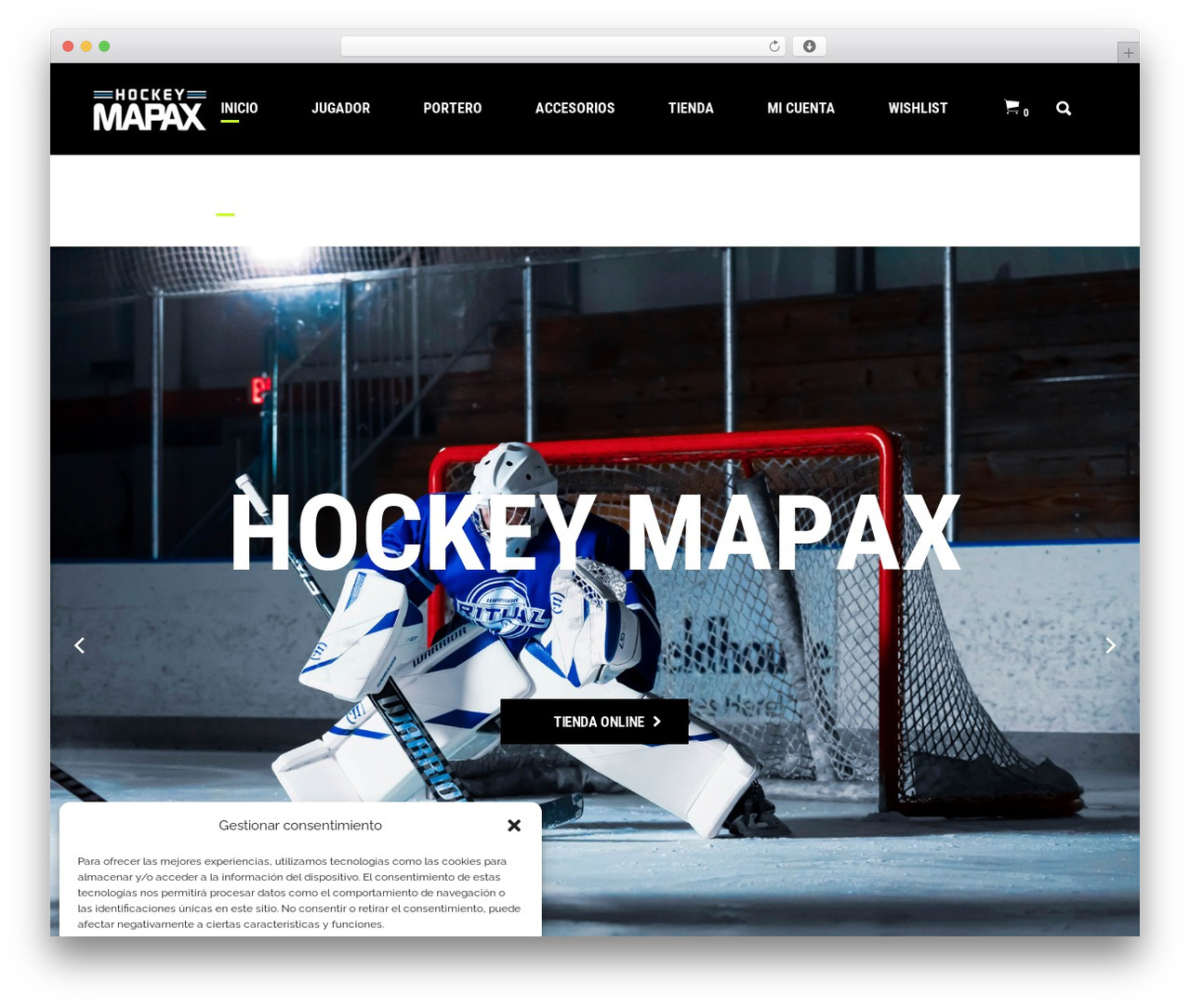 TrackStore WordPress theme - hockeymapax.com