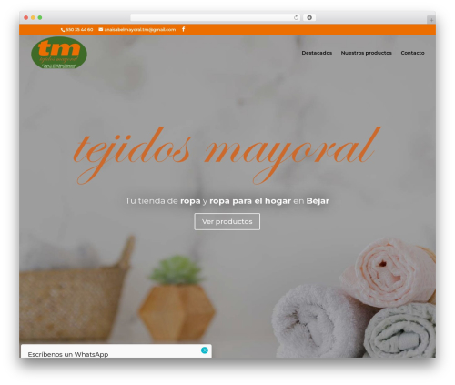 WordPress theme Divi - tejidosmayoral.es