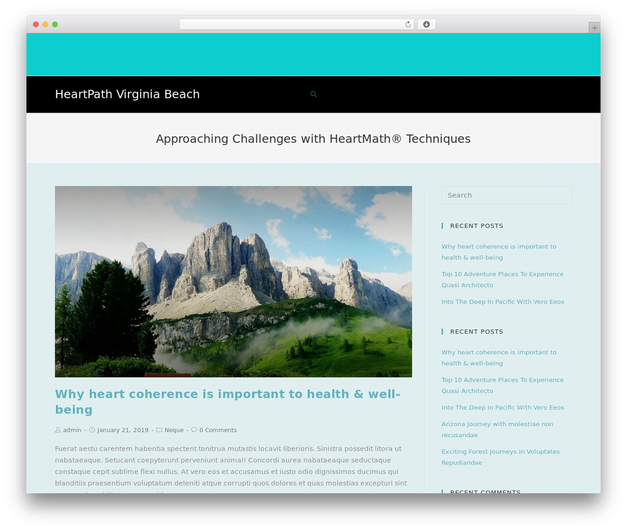 WordPress theme OceanWP - heartpathvabeach.com