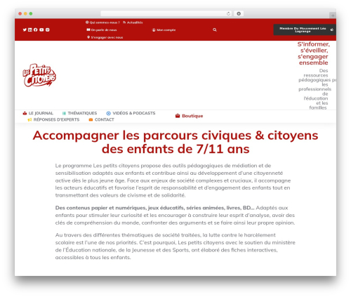 WordPress theme The7 Classic - lespetitscitoyens.com
