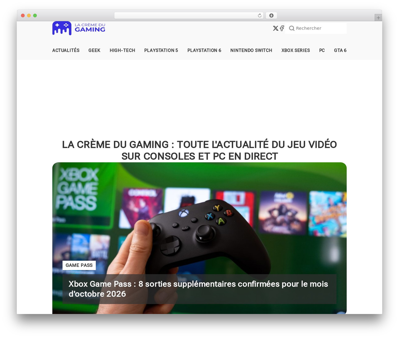 Core WordPress theme - www.lacremedugaming.fr