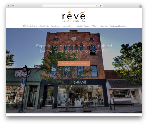 WordPress theme Divi - revesalonandspa.com