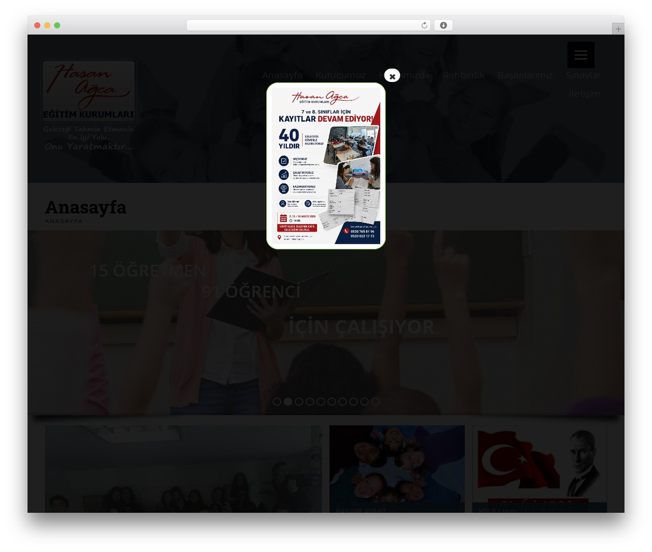 Polytechnic WordPress website theme - hasanagcadershaneleri.com