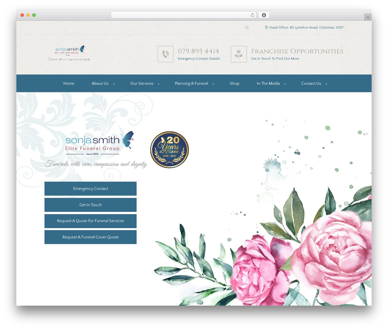 WordPress theme Blessing - sonjasmith-funerals.co.za