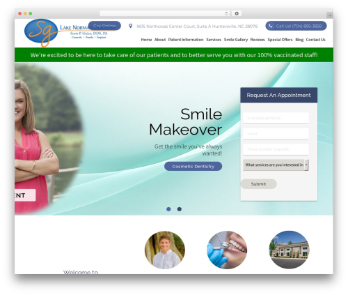 WordPress website theme DoctorGenius Framework - lakenormandentistry.com