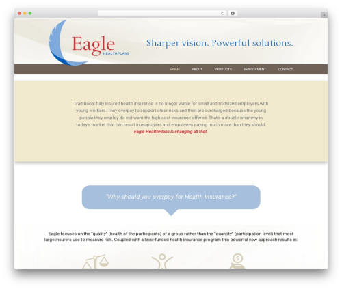 DevSavvy WordPress theme design - eaglehealthplans.com
