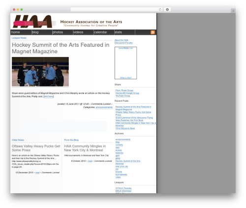 Gridlock best WordPress theme - hockeyaa.net