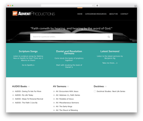 WordPress theme Flatbase - adventproductions.com