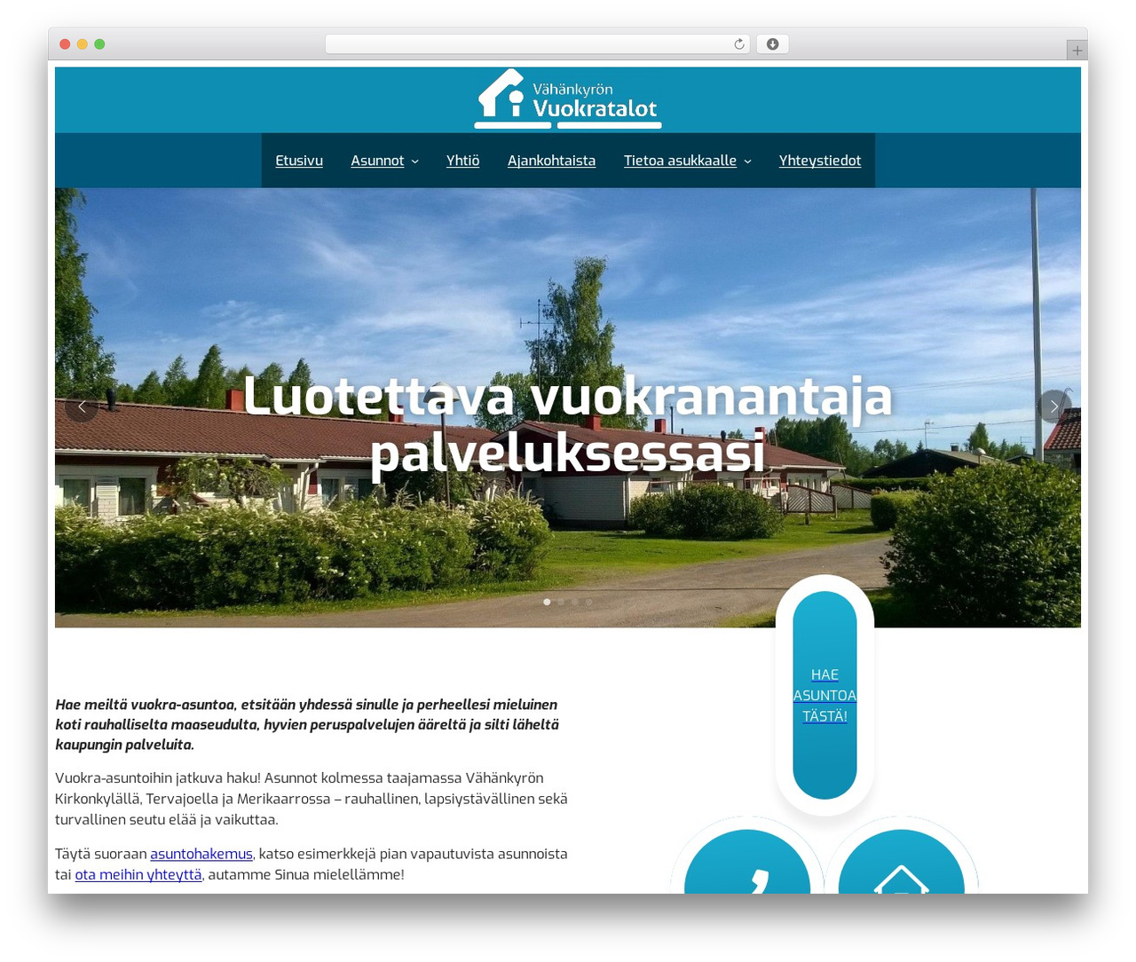WordPress theme MMDtheme - vuokratalot.net