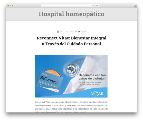 WordPress theme sciolism 2019 - hospitalhomeopatico.es