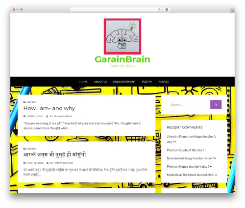WordPress theme Wisteria - garainbrain.com WordPress theme Wisteria - garainbrain.com