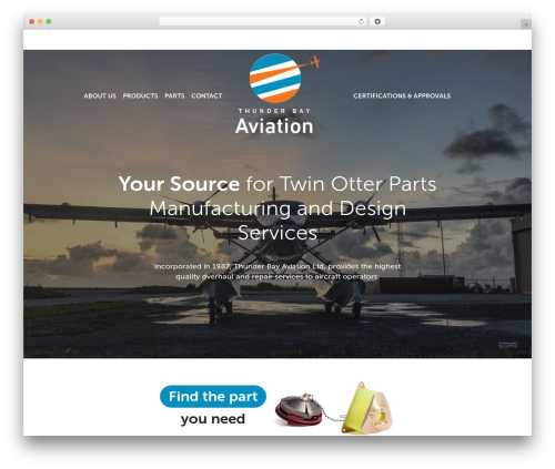 Arcadia WordPress theme - thunderbayaviation.com