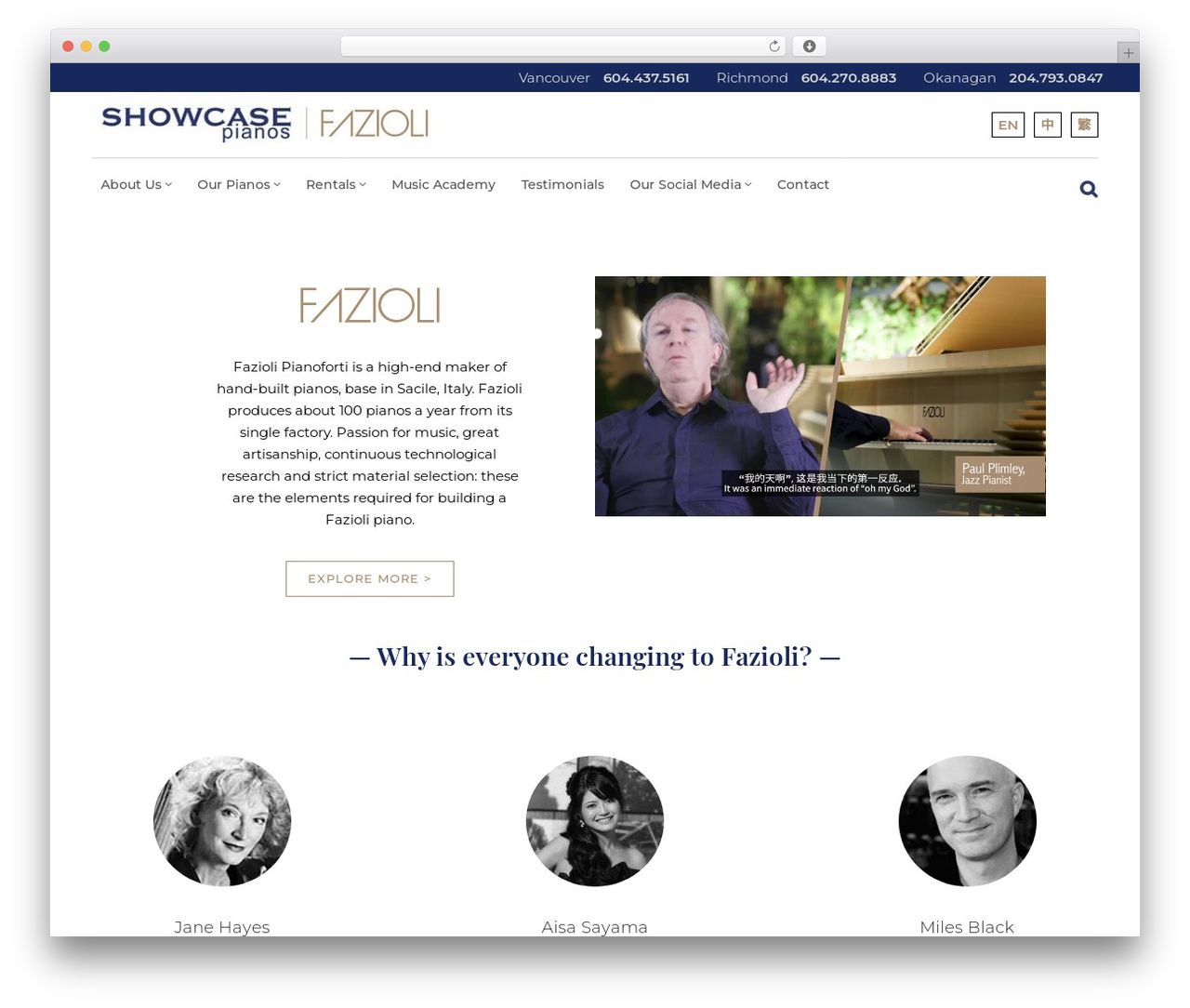 Bridge WordPress theme - showcasepianos.com Bridge WordPress theme - showcasepianos.com