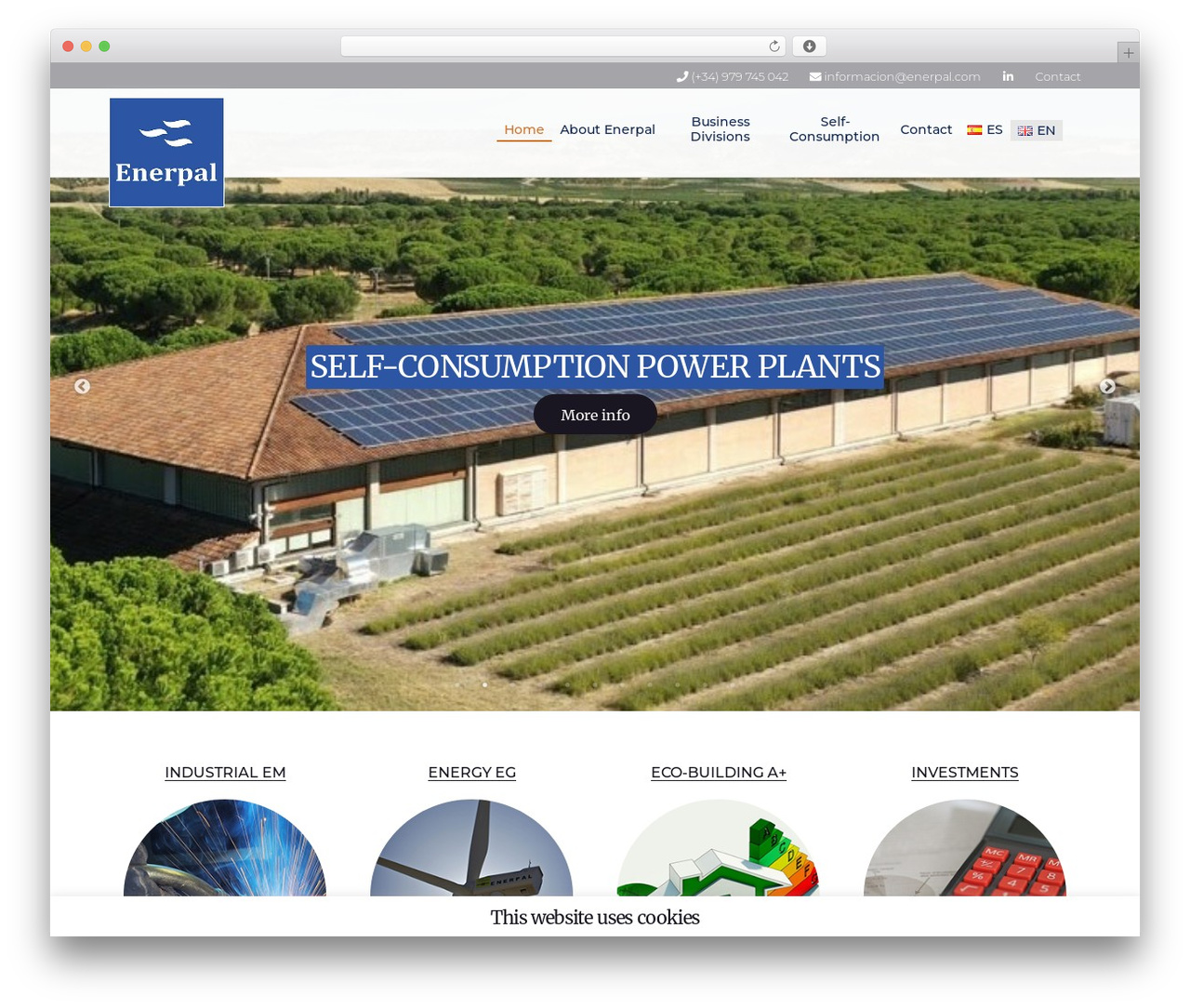CoBlocks WordPress website theme - enerpal.es