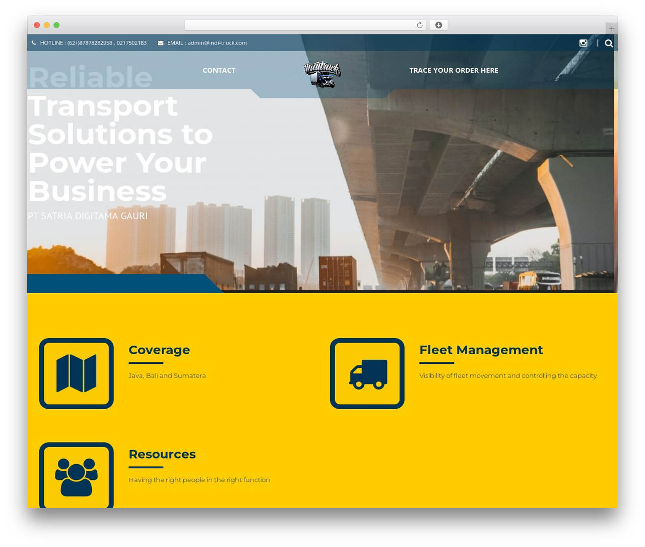 Compro WordPress theme - indi-trucking.com