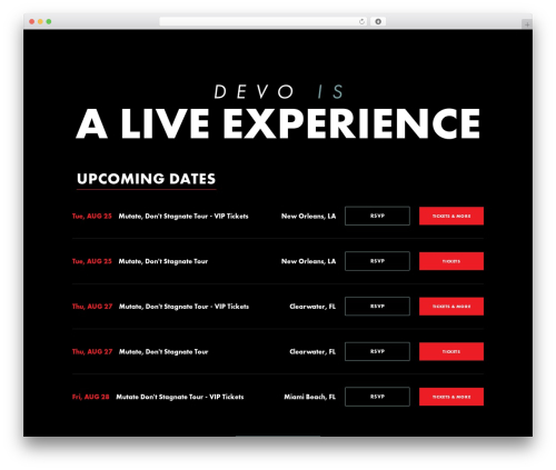 Devo Theme WordPress news theme - clubdevo.com