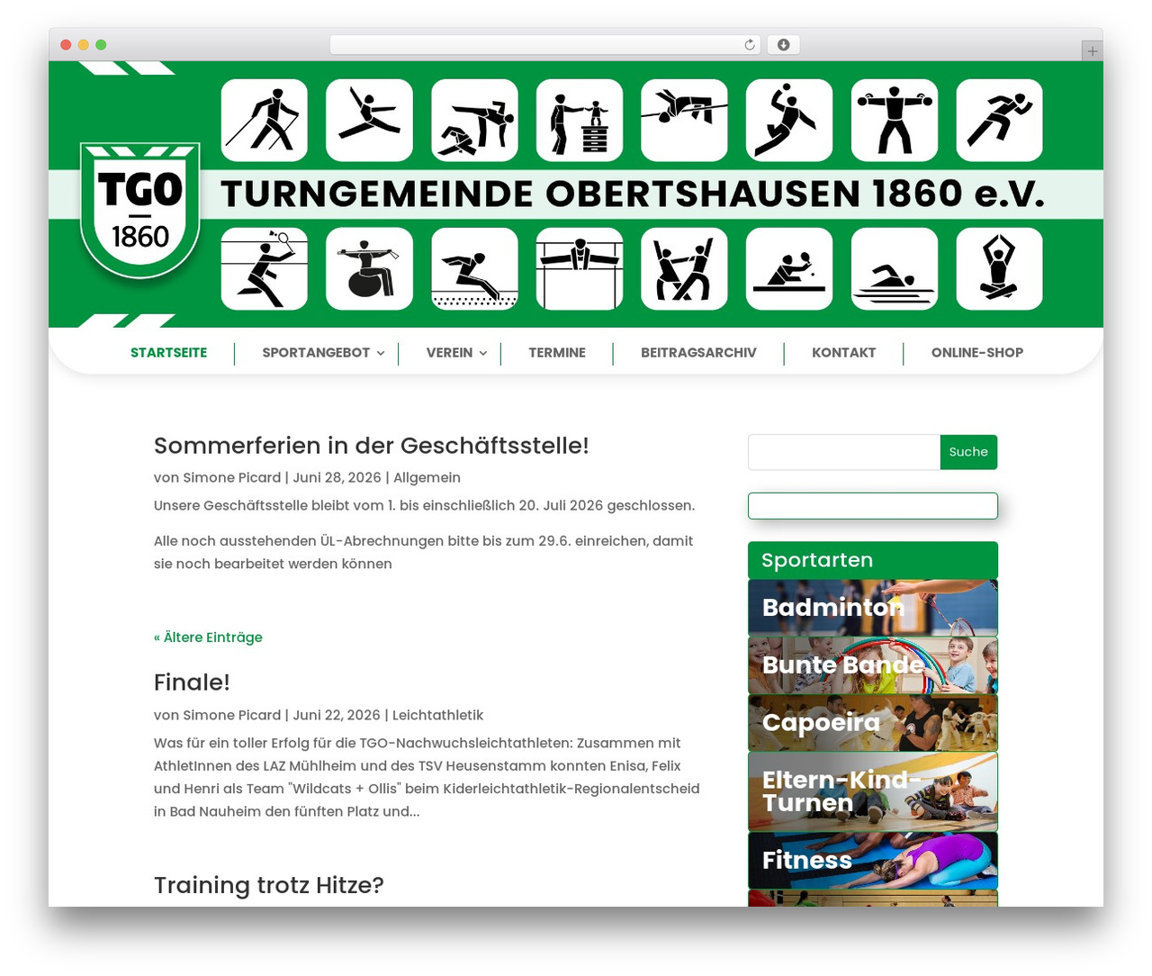 Divi theme WordPress - tgo-obertshausen.de
