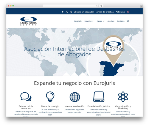 Divi WordPress theme design - asociacion-eurojuris.es