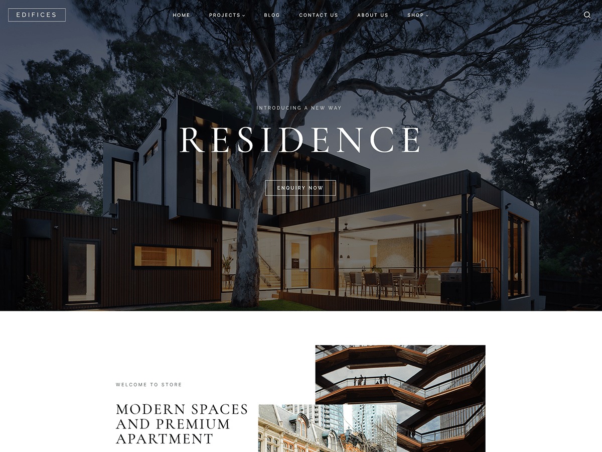 Edifices premium WordPress theme by Basetheme