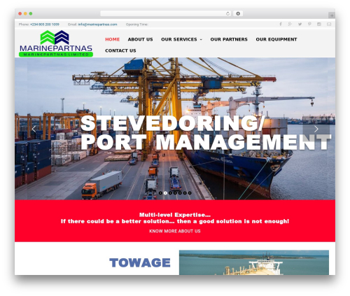 Expeditor WordPress theme - marinepartnas.com