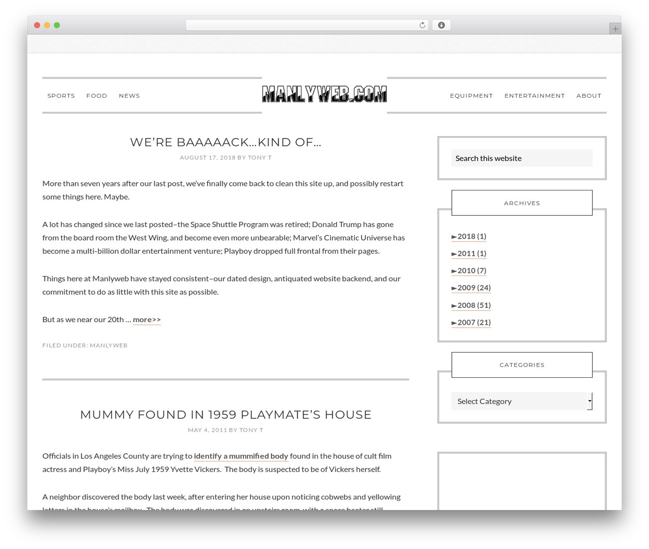 Genesis WordPress theme - manlyweb.com Genesis WordPress theme - manlyweb.com