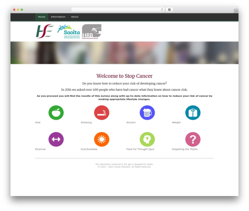JustLanded for WordPress WordPress theme - stopcancer.support