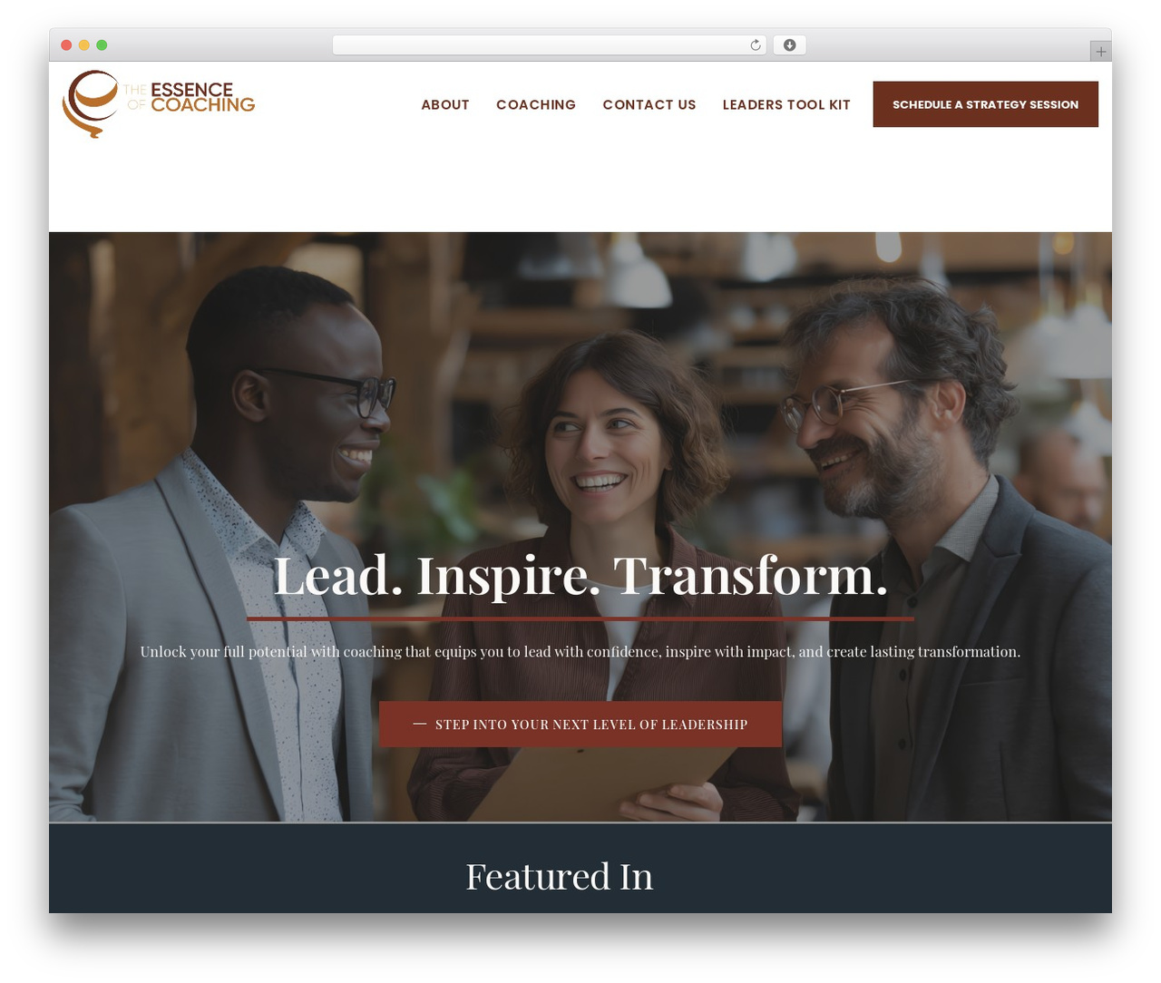Lyfpro WordPress theme - theessenceofcoaching.com