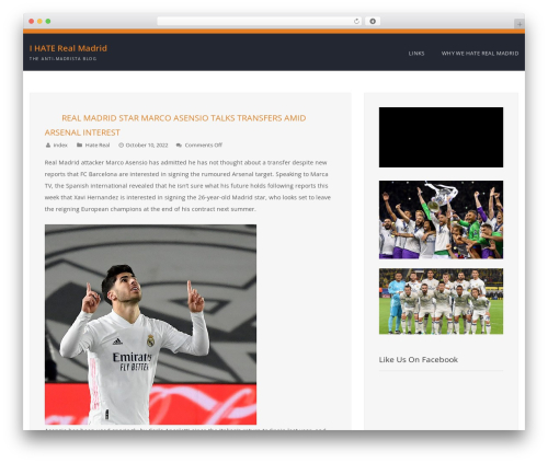 Profine WordPress theme - ihaterealmadrid.com