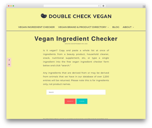 Theme WordPress Buzzblogpro - doublecheckvegan.com