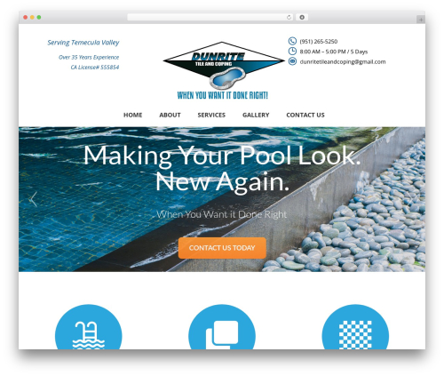 Pool services helper WordPress plugin - dunritetileandcoping.com