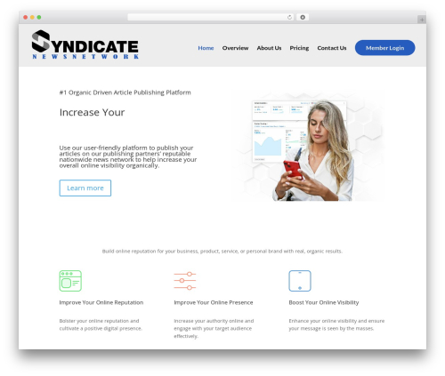 Divi membership WordPress plugin - syndicatenewsnetwork.com