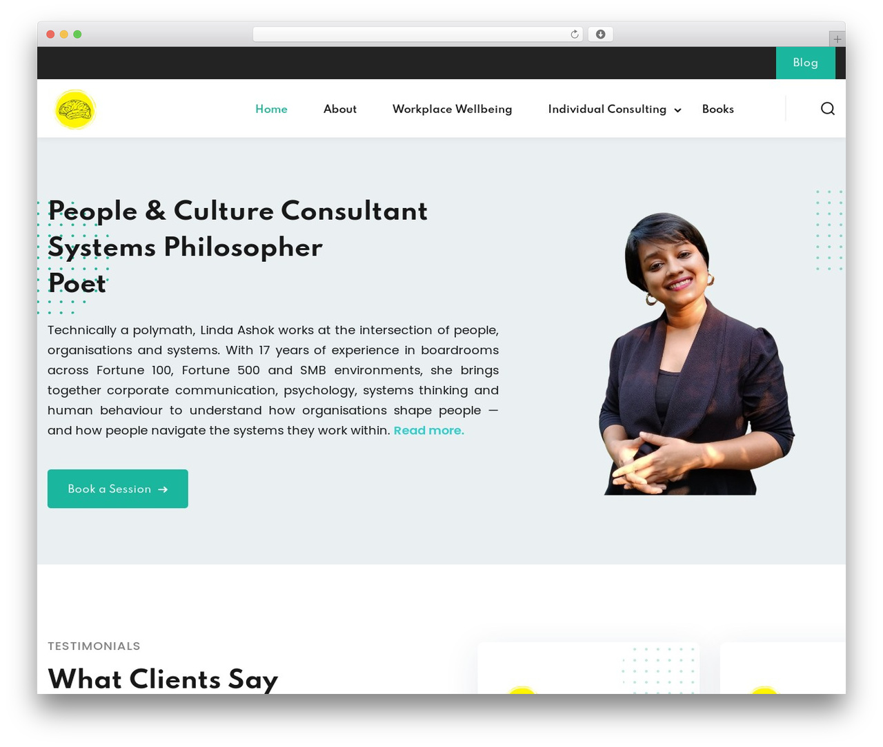 EduBlink WordPress theme - lindaashok.com