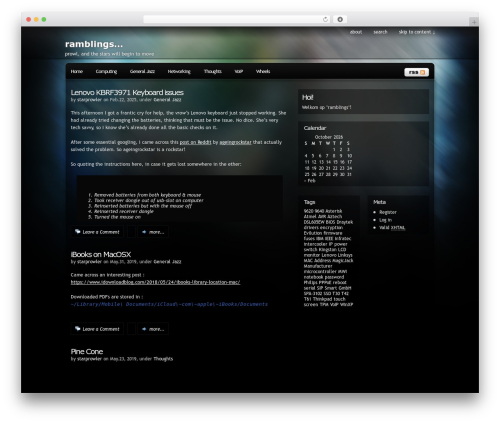 Pixel WordPress theme design - starprowler.com