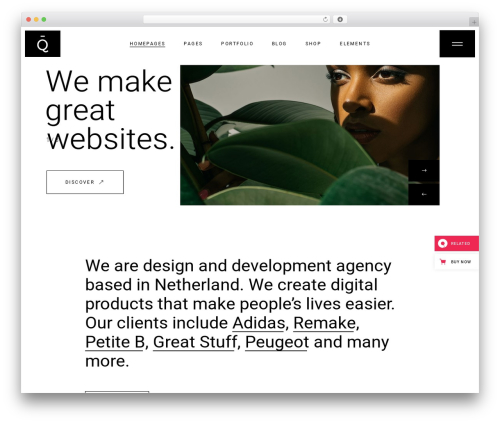 Quart top WordPress theme - quart.qodeinteractive.com